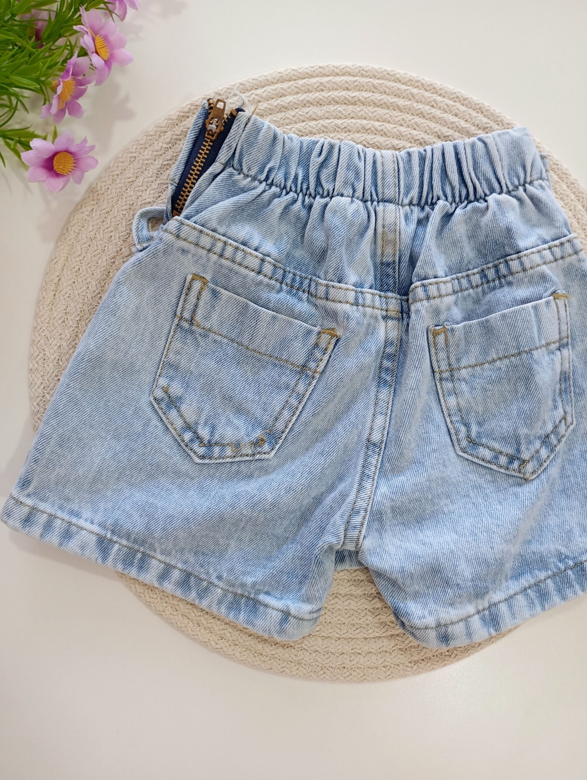 Short Pollera Denim Con Brillos - Image 2