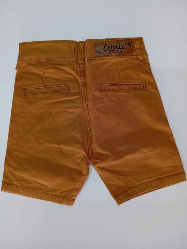 Bermuda Gabardina Corte Chino Mostaza - Image 2