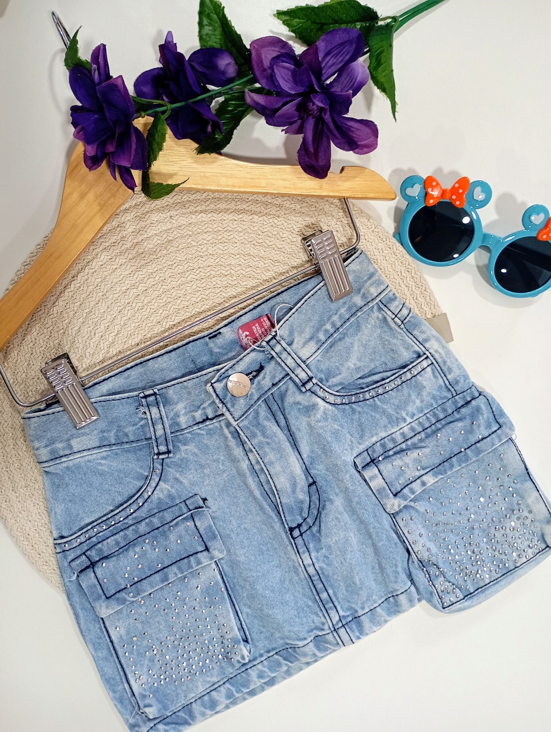 Pollera Cargo Con Brillos