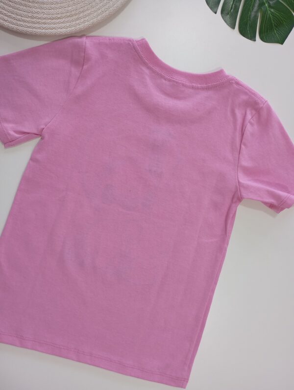Remera Stitch Glitter Negra Rosa - Image 2