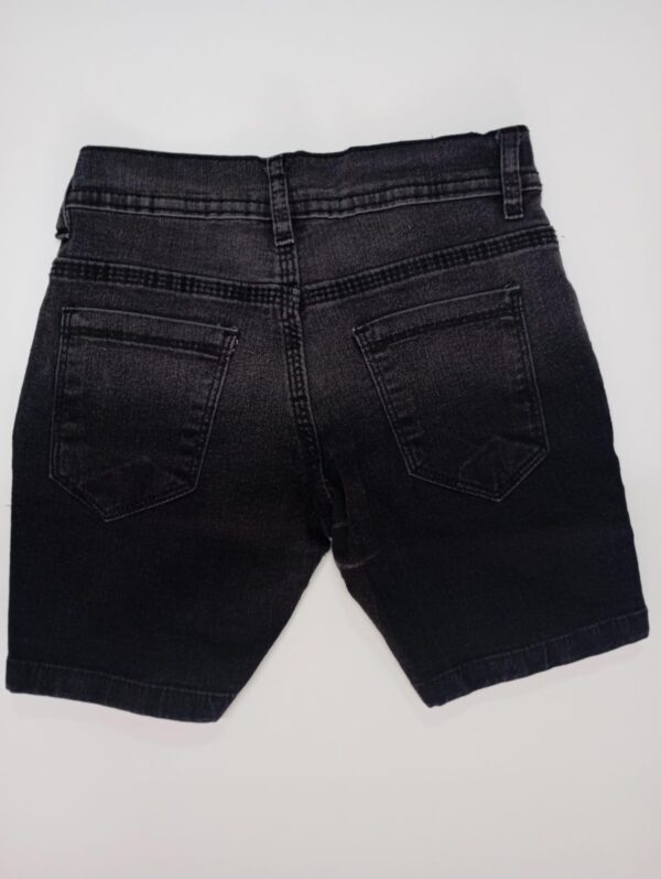 Bermuda Jeans Desgaste Negra - Image 2