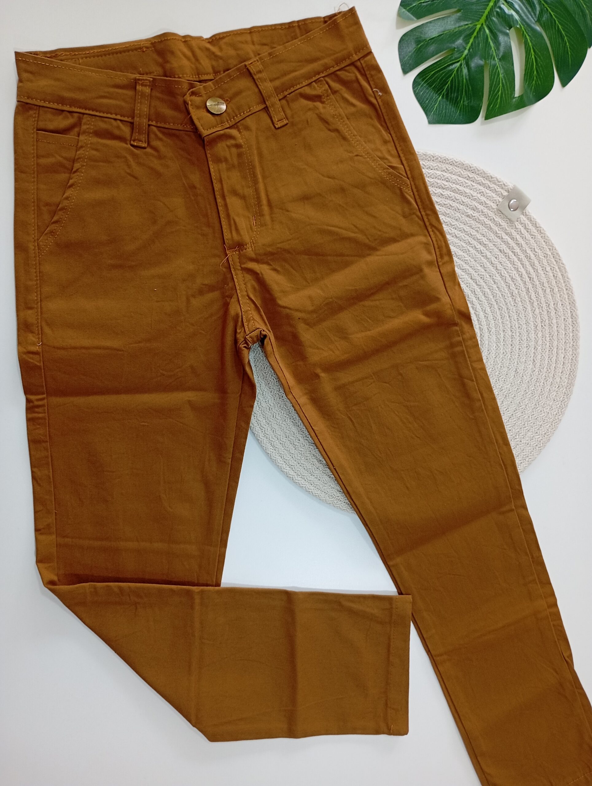 Pantalon Corte Chino Mostaza