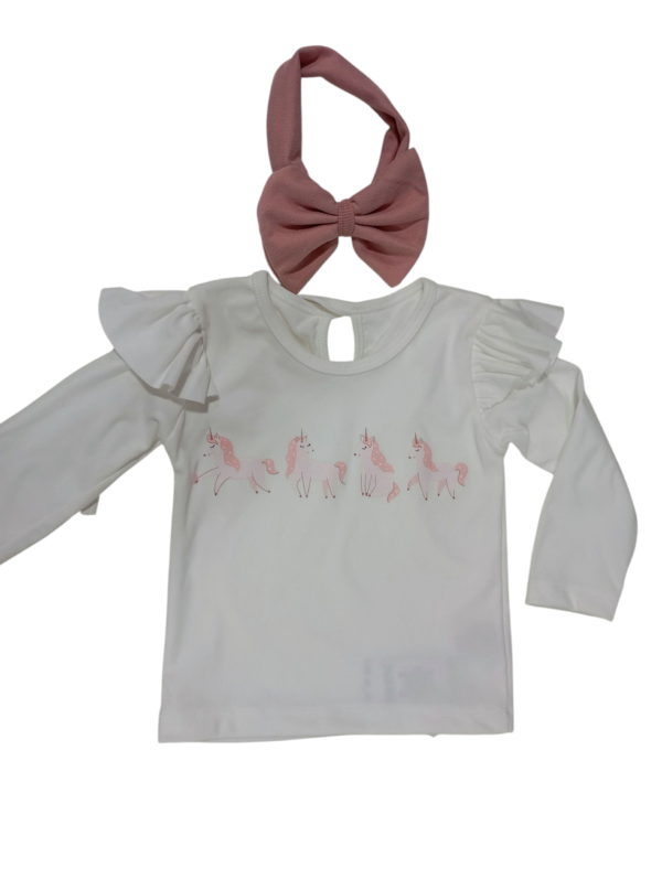 Remera/Body Unicornio Con Vincha